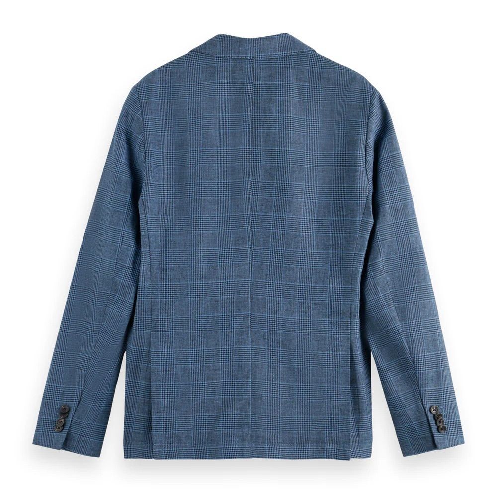 Scotch & Soda Double-Breasted Check Blazer in Blue, NWT, Size XXL - Picture 4 of 10